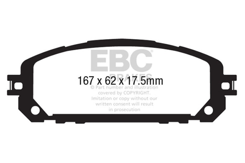 EBC 13+ Jeep Cherokee 3.2 Greenstuff Front Brake Pads