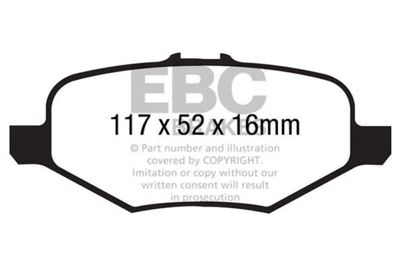 EBC 13+ Ford Explorer 3.5 Twin Turbo 4WD Extra Duty Rear Brake Pads