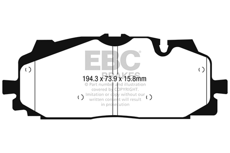 EBC 2017+ Audi Q7 2.0T Extra Duty Front Brake Pads