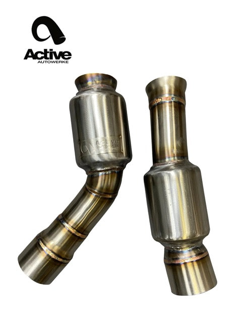 Active Autowerke F8X BMW M3 & M4 Gen 2 Equal Length Mid Pipe includes Active F-brace-Rear Muffler Equal Length Mid Pipe w straight pipes