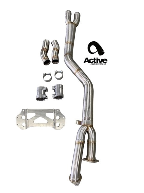 Active Autowerke G87 M2 Signature single mid-pipe with G87-brace w resonator