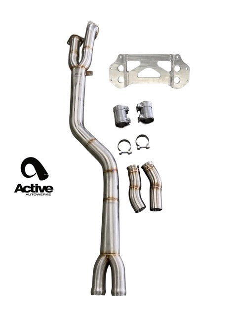 Active Autowerke G87 M2 Signature single mid-pipe with G87-brace - Mid-pipe only