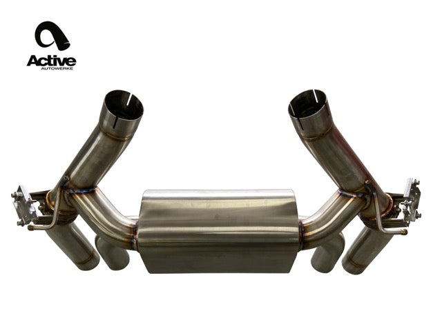 Active Autowerke G87 M2 Valved Rear Axle-back Exhaust w Tips w w carbon over black chrome tips