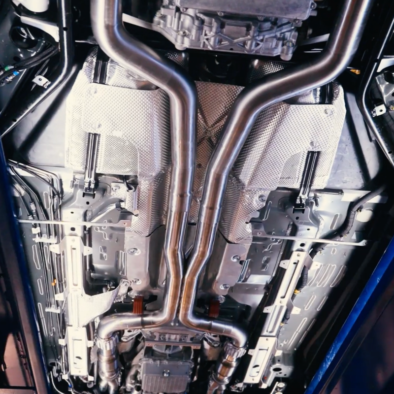 Kooks 2025+ Ford Mustang GTD 5.2L 3in OEM Connection GREEN Catted X-Pipe (Kooks Header Required)