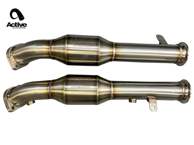 Active Autowerke E9X M3 GESI Ultra High Flow Cats Upgrade for Signature X Pipe - GESI G-Sport Cats upgrade for X PIPE