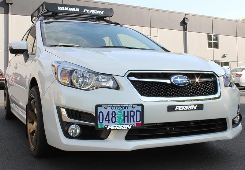 PERRIN 15-17 Subaru WRX/STI (w/o FMIC) / 13-17 Crosstrek / 12-16 Impreza License Plate Reloc. Kit
