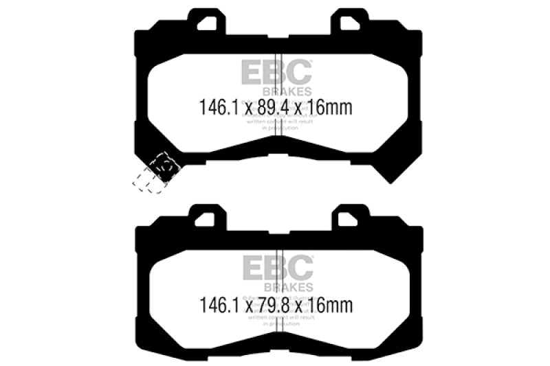 EBC 15+ Chevrolet Colorado 2.5 Greenstuff Front Brake Pads