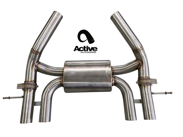 Active Autowerke G80 M3 and G82 M4 Valved Rear Axle-back Exhaust w Tips w carbon fiber tips