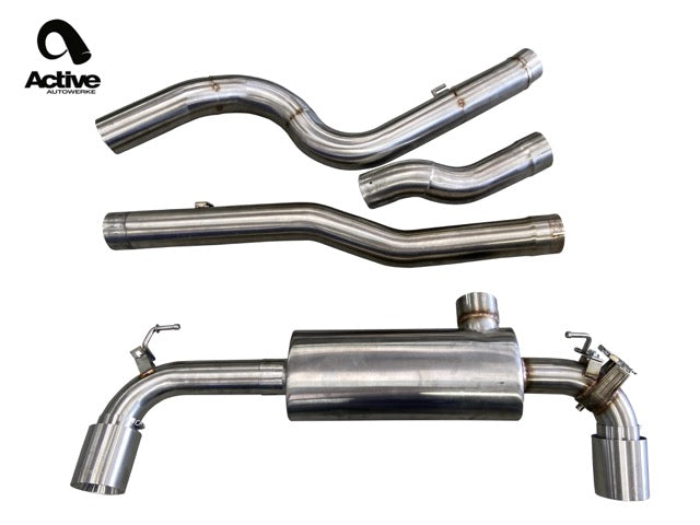Active Autowerke Supra Performance Cat-Back Exhaust System by AA - Supra MKV A90/A91 Rear Exhaust with 100mm brushed stainless tips