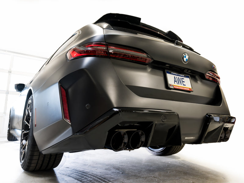 AWE BMW G90/G99 M5 Track Edition Catback Exhaust - Diamond Black Tips