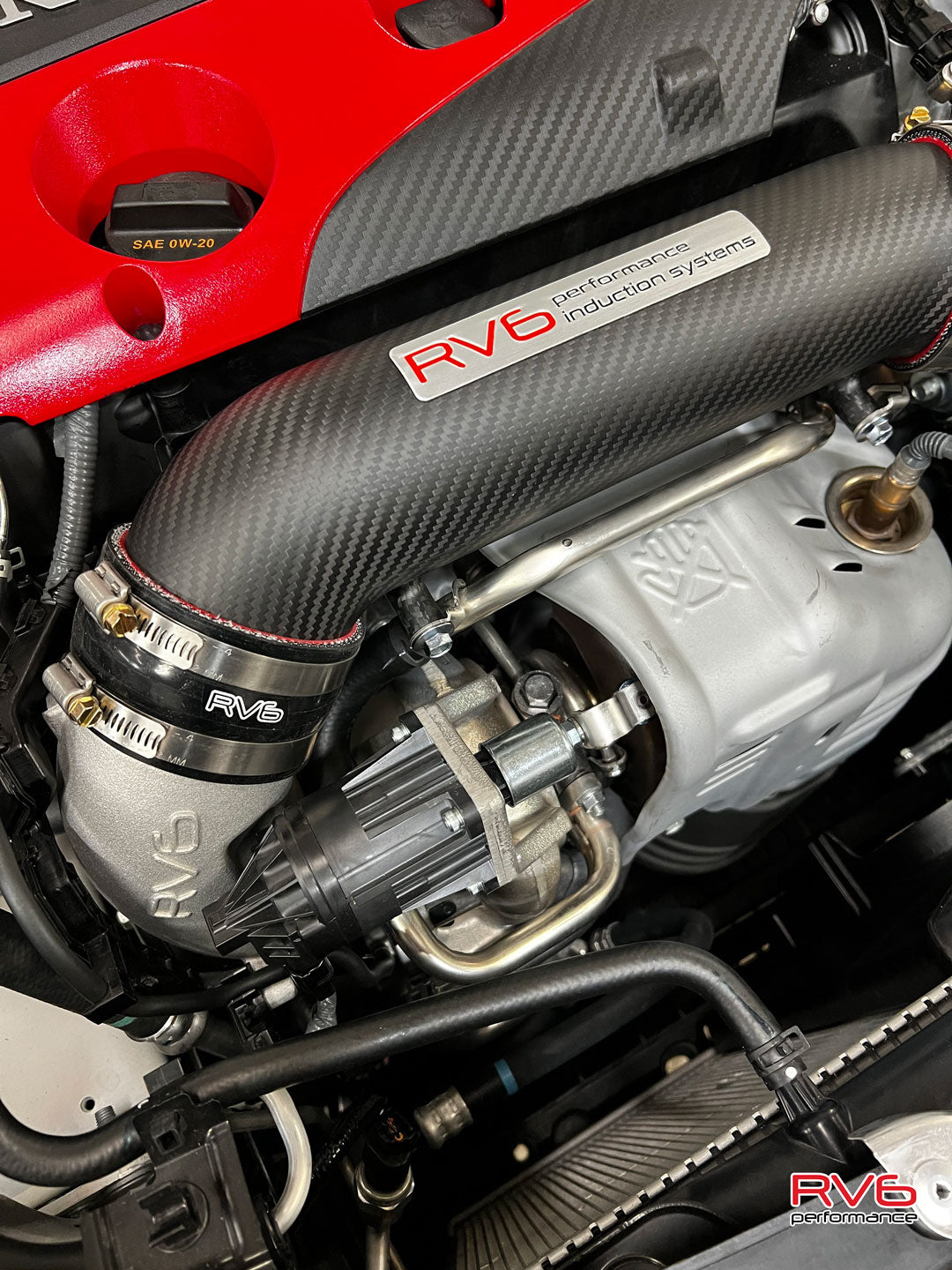 RV6 R660AS Antisurge / T51R RED Ball Bearing Turbo for (FL5/DE5) 2.0T with CF Inlet pipe