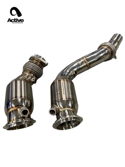 Active Autowerke F8x BMW S55 M2C / M3 / M4 Downpipes w GESI G-Sport Cats