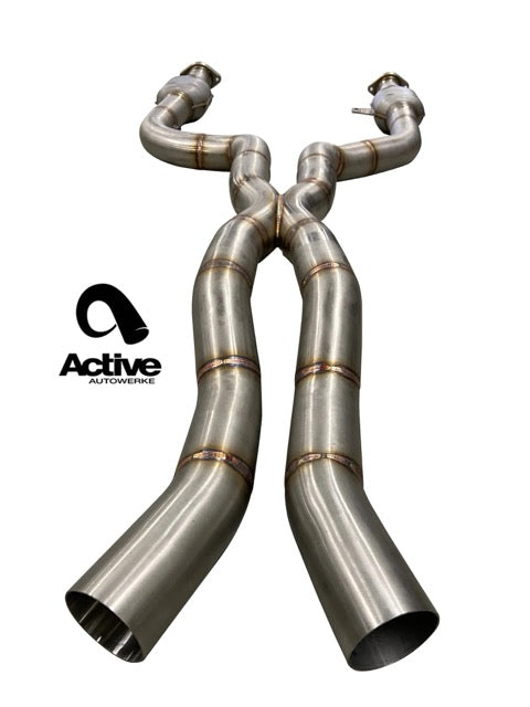 Active Autowerke G80/G82 M3/M4 Signature mid-pipe with X-Pipe - Mid-pipe only with straight pipes