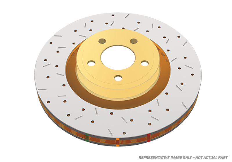 DBA 93-98 Toyota Supra (Non-Turbo Model 2JZGE) Rear Cross Drilled/Slotted 4000 XS Series Rotor