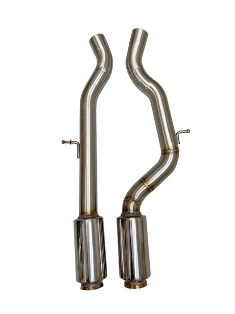 Active Autowerke F8X BMW M3 & M4 Equal Length Mid Pipe includes Active F-brace-Rear Muffler Equal Length Mid Pipe w resonated pipes