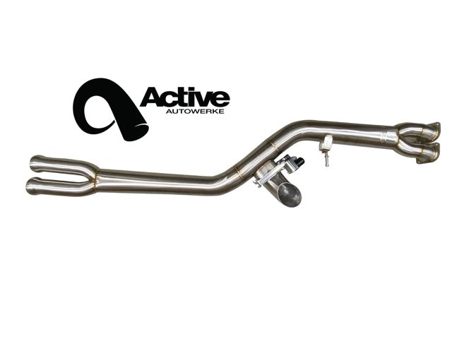 Active Autowerke F87 BMW M2 Competition Mid Pipe includes Active F-brace - w Exhaust Dump
