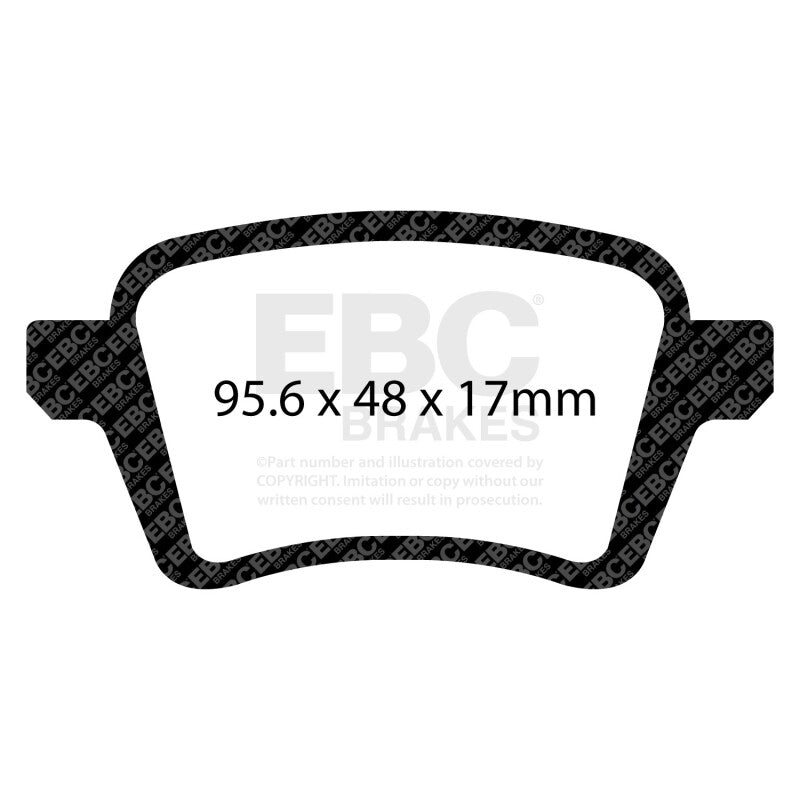 EBC 13+ Fiat 500L 1.4 Turbo Greenstuff Rear Brake Pads