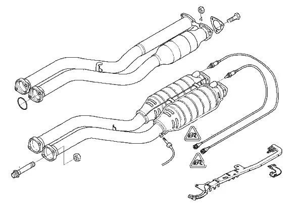 Active Autowerke BMW E46 M3 Exhaust SECTION 1 with 100 CELL hi flow catalysts by BMW tuner Active Autowerke
