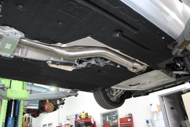 Active Autowerke F87 M2 Competition Signature Exhaust System includes Active F-brace (Tip color: Brushed Silver)