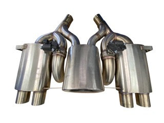 Active Autowerke Maad Maxx - F8X BMW M3 & M4 Rear Exhaust Section - 3 Can Valved - Exhaust w Tips w carbon fiber tips