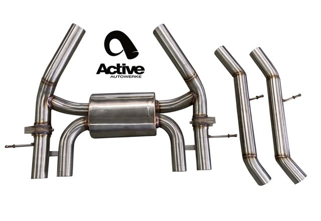 Active Autowerke G87 M2 Valved Rear Axle-back Exhaust w Tips w carbon fiber tips