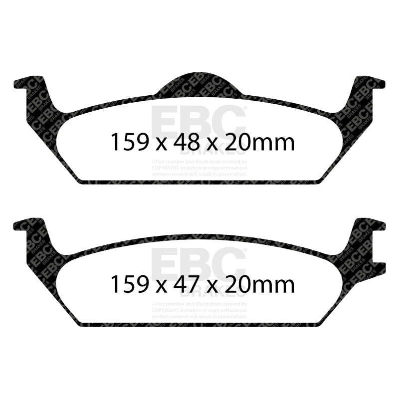 EBC 03-04 Dodge Dakota 2WD 3.9 Greenstuff Rear Brake Pads