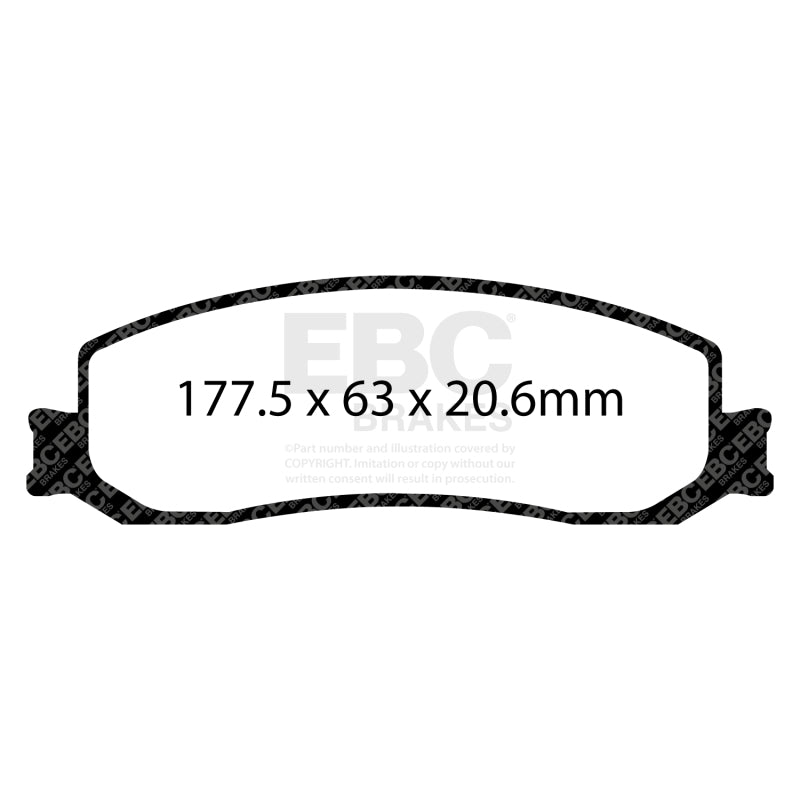 EBC 12 Ford F250 (inc Super Duty) 6.2 (2WD) Extra Duty Front Brake Pads