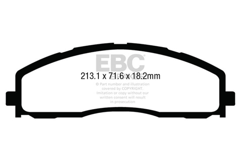 EBC 13+ Ford F250 (inc Super Duty) 6.2 (2WD) Extra Duty Front Brake Pads