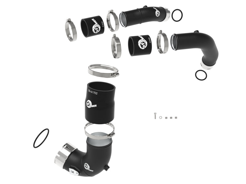 aFe BladeRunner 2-1/4in & 3in Aluminum Hot and Cold Charge Pipe Kit Black RAM 1500 RHO 25-27 L6-3.0L