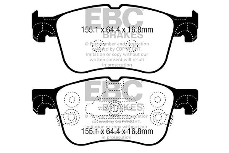 EBC 2021+ Ford Bronco Sport 1.5T Greenstuff Front Brake Pads