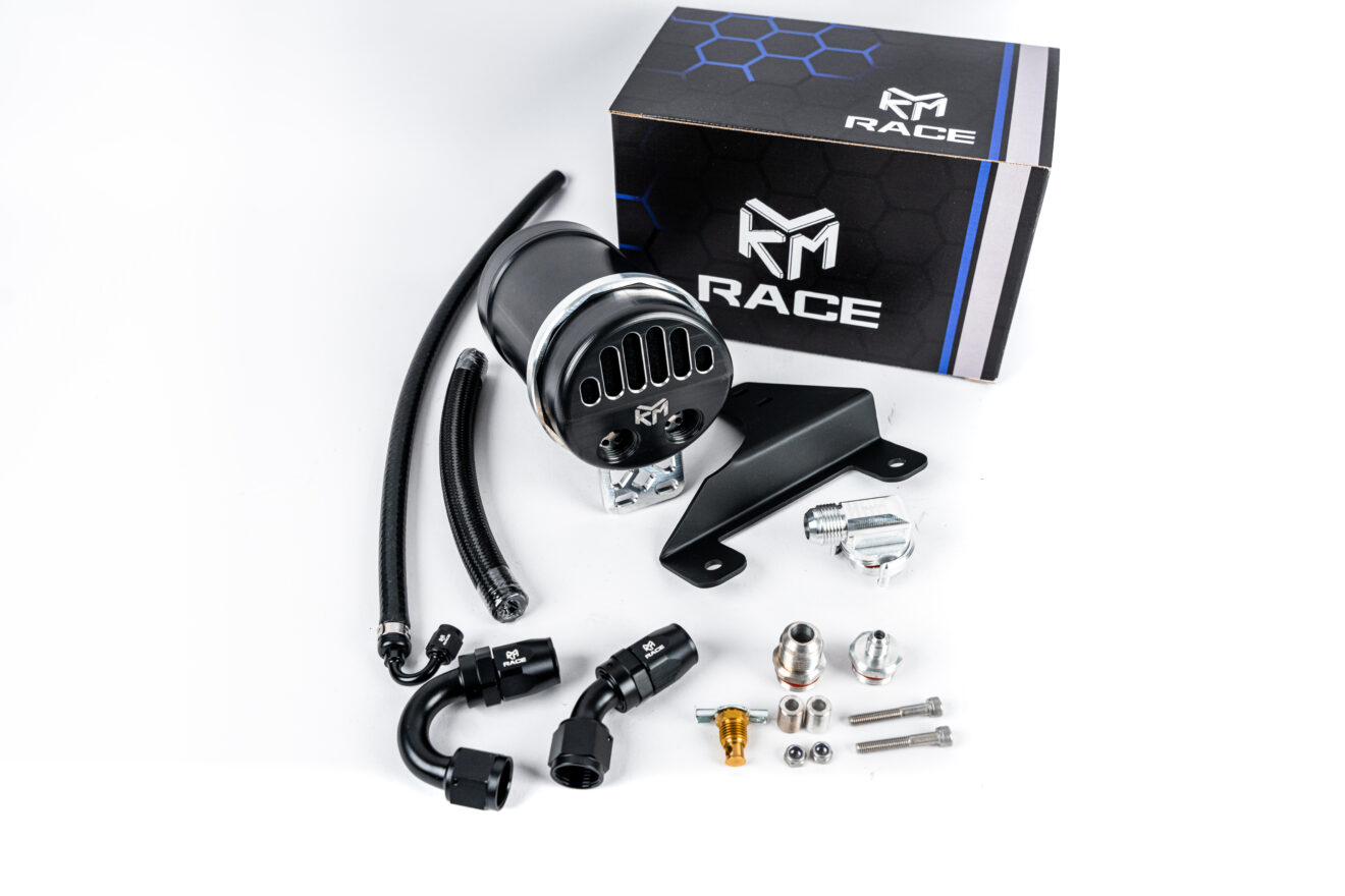 KLM A90/A91 Billet Catch Can Kit w/ Fittings and Bracket