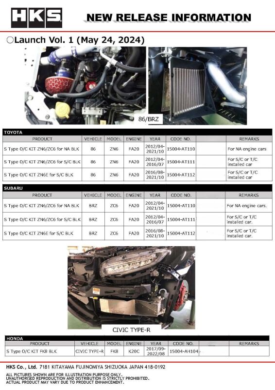 HKS R Type O/C KIT S15 BLK