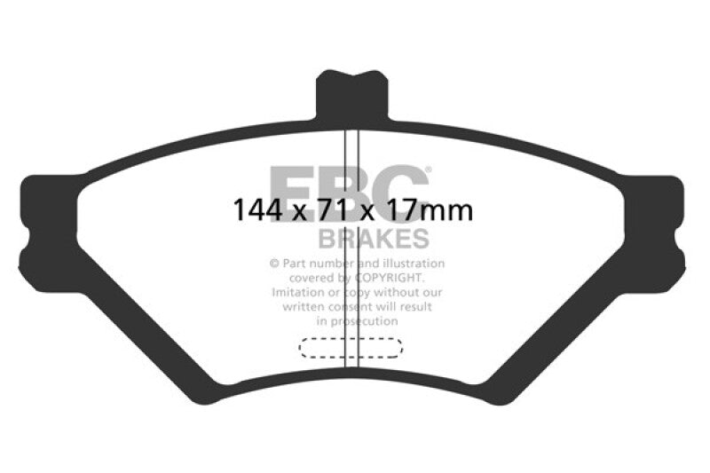 EBC 95-97 Ford Crown Victoria 4.6 (Phenolic Pistons) Yellowstuff Front Brake Pads