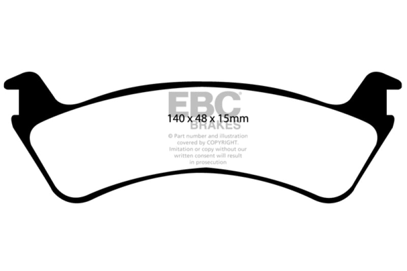 EBC 00-02 Ford Explorer Sport 4.0 2WD (Phenolic Pistons) Greenstuff Rear Brake Pads