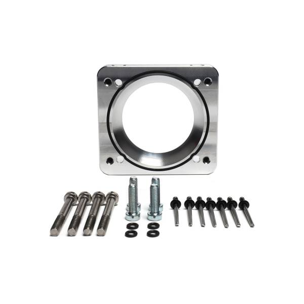 IAG Performance - IAG Throttle Body Adapter Plate Big Bore 76mm Throttle Body Adapter for OEM STI/Cosworth Intake; Silver