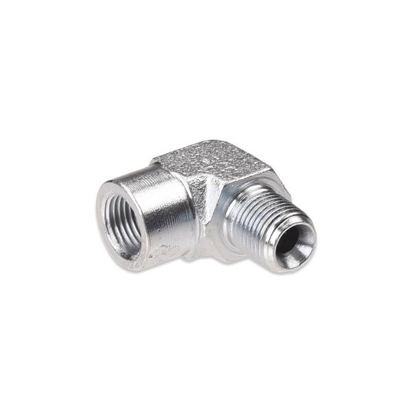 IAG Performance - IAG Performance Fitting 90 Degree 1/8 inch NPT Male to Female Zinc Plated Fitting