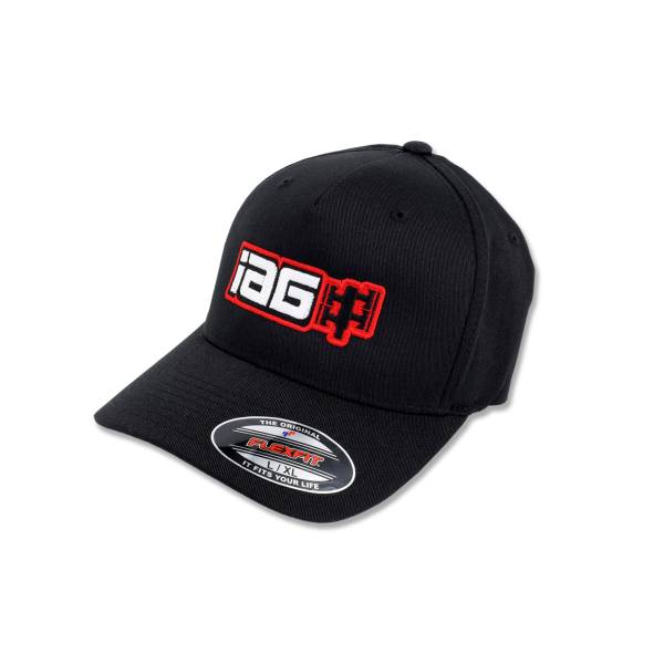IAG Performance - IAG Performance Hat Boxer Logo Embroidered Flexfit Cap - Black - Size L/XL