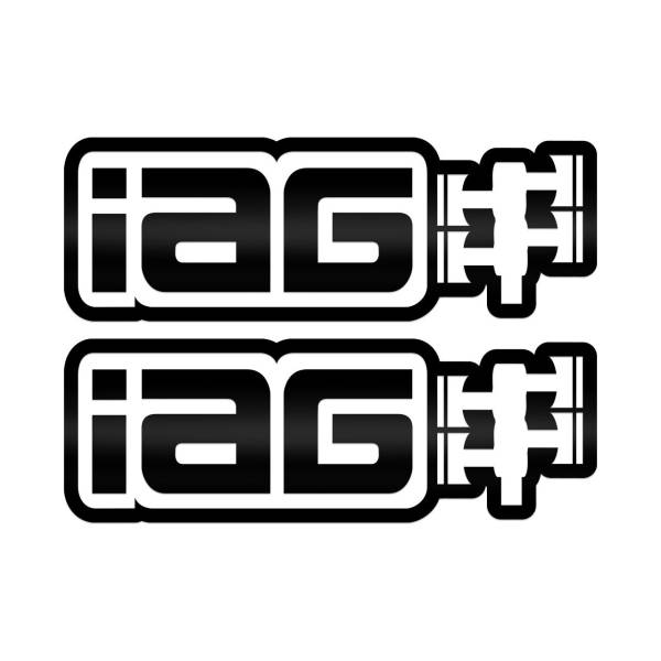 IAG Performance - IAG Performance Sticker 20" Gloss Black Die Cut Sticker - Sold as 1 Pair