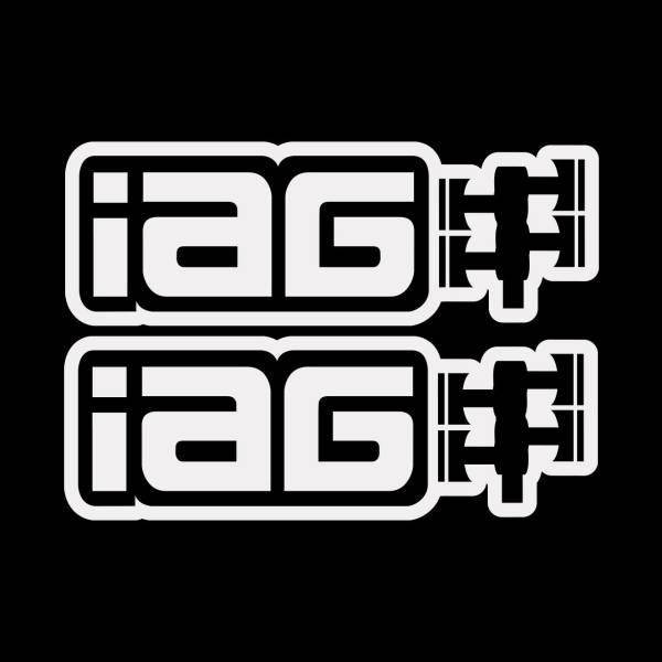 IAG Performance - IAG Performance Sticker 20" Matte White Die Cut Sticker - Sold as 1 Pair