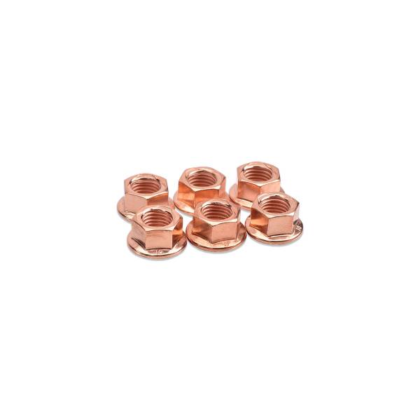IAG Performance - IAG Performance Exhaust Nut Set M10 Copper Exhaust Nuts (Pack of 6)