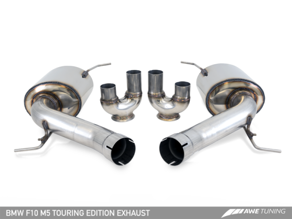 AWE Tuning - AWE Tuning BMW F10 M5 Touring Edition Axle-Back Exhaust Chrome Silver Tips