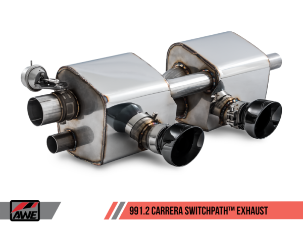 AWE Tuning - AWE Tuning Porsche 911 (991.2) Carrera / S SwitchPath Exhaust for PSE Cars - Diamond Black Tips