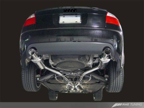 AWE Tuning - AWE Tuning Audi B6 A4 3.0L Touring Edition Exhaust - Polished Silver Tips