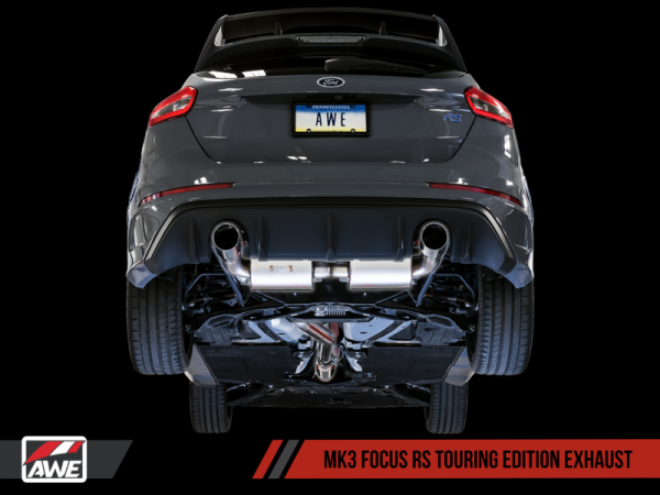 AWE Tuning - AWE Tuning Ford Focus RS Touring Edition Cat-back Exhaust - Non-Resonated - Diamond Black Tips