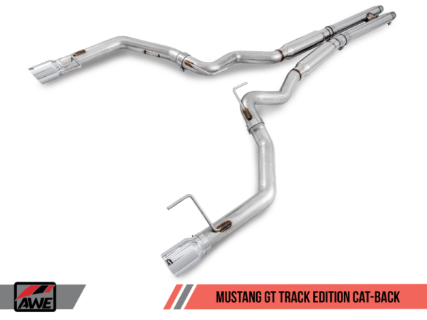 AWE Tuning - AWE Tuning S550 Mustang GT Cat-back Exhaust - Track Edition (Chrome Silver Tips)