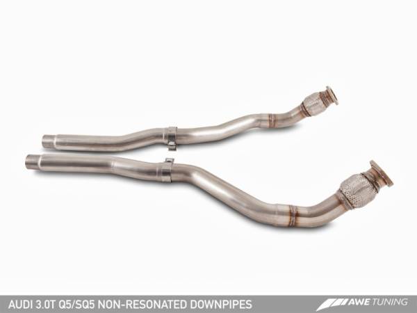 AWE Tuning - AWE Tuning Audi 8R 3.0T Non-Resonated Downpipes for Q5 / SQ5