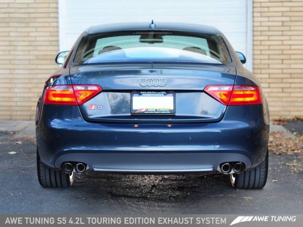 AWE Tuning - AWE Tuning Audi B8 4.2L Resonated Downpipes for S5