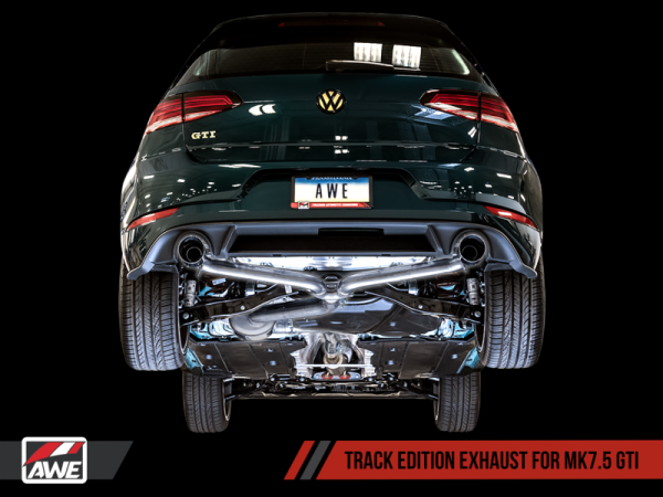 AWE Tuning - AWE Tuning Volkswagen GTI MK7.5 2.0T Track Edition Exhaust w/Chrome Silver Tips 102mm