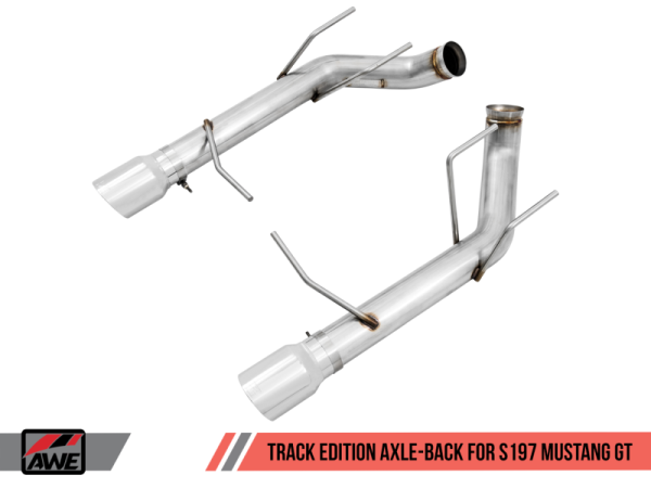 AWE Tuning - AWE Tuning S197 Mustang GT Axle-back Exhaust - Track Edition (Chrome Silver Tips)