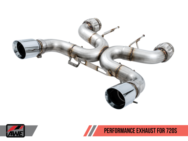AWE Tuning - AWE Tuning McLaren 720S Performance Exhaust - Chrome Silver Tips